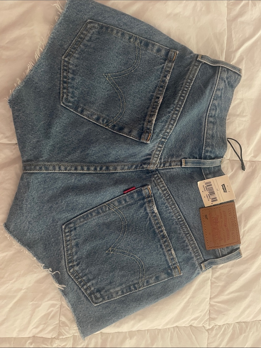 Levi's Medium Blue Denim Cutoff Shorts - Women's
